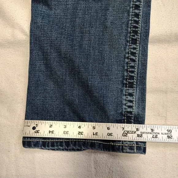 Ariat M4 Jeans Mens 30x36 Blue Medium Wash Low Rise Stretch Adkins Boot 10021767 - Picture 9 of 13